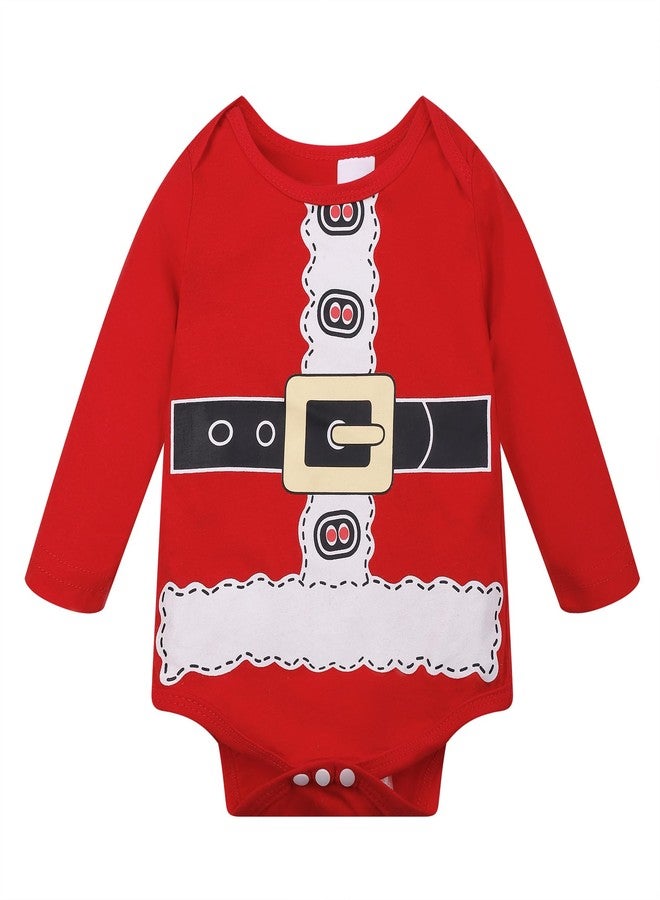 NUBEEHOHO Newborn Baby Santa Claus Outfit Unisex Infant Christmas Clothes Set First Xmas Party Suit Baby 3pice Outfis (6946 0-3M) - Image 2